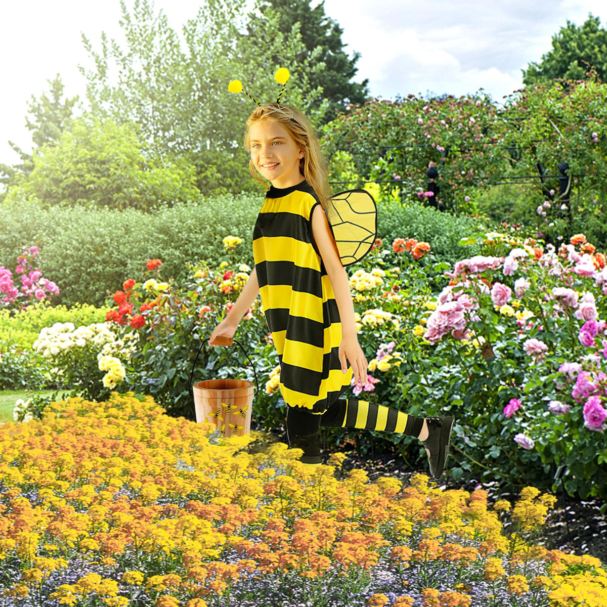 TUSAUW bee stockings add striped detail and durable color