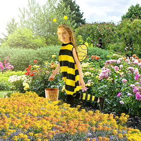 TUSAUW bee stockings add striped detail and durable color
