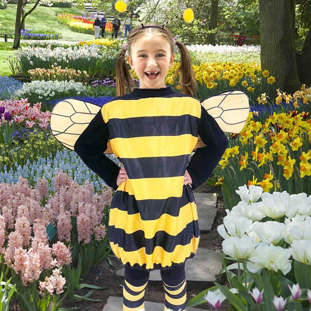 TUSAUW bee wings attach easily for quick costume changes