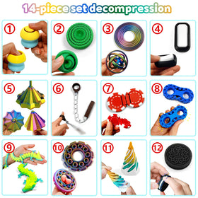 TUTHKOTH 14-in-1 gyro spinner fidget delivers smooth spins to soothe nerves.
