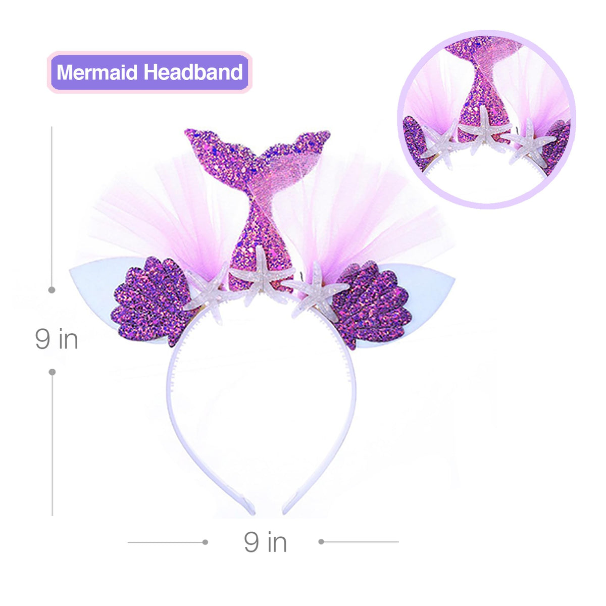 Tutu and Sian mermaid headband keeps accessories in place