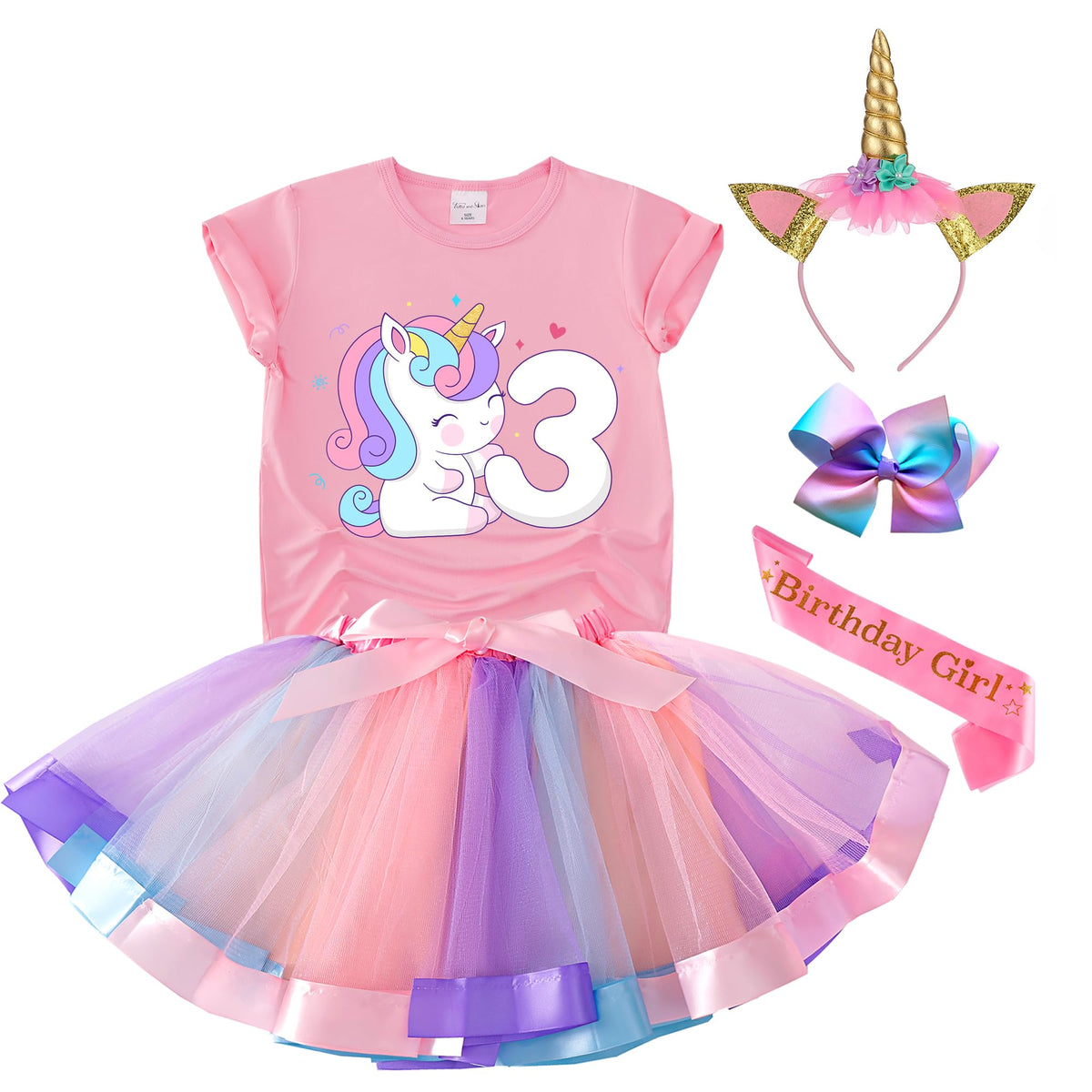 Tutu and Sian unicorn birthday shirt crafted in soft modal for comfortable wear
