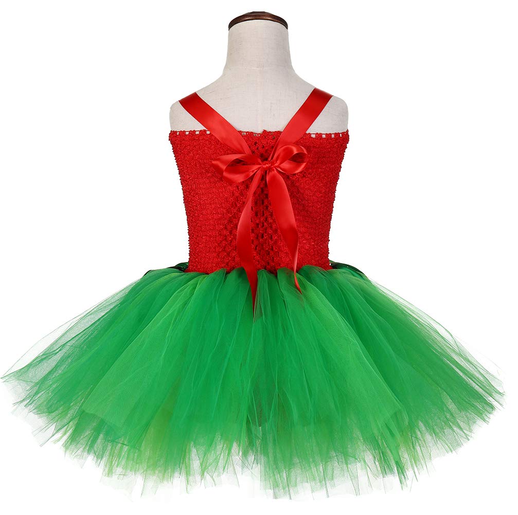 Tutu Dreams monstera leaf decor on dress front enhances Hawaiian vibe