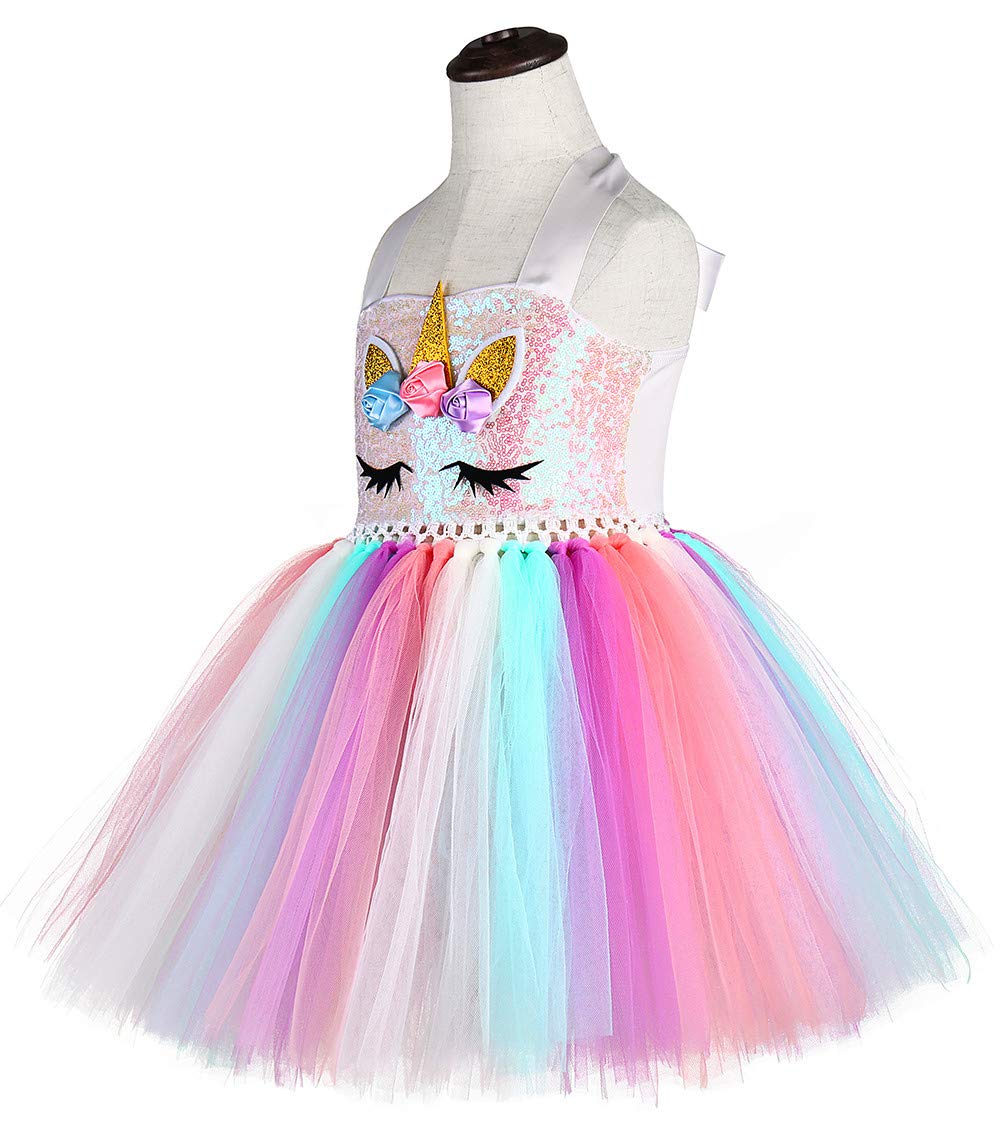 Tutu Dreams rainbow tulle close-up shows fluffy, vibrant layers for photos.