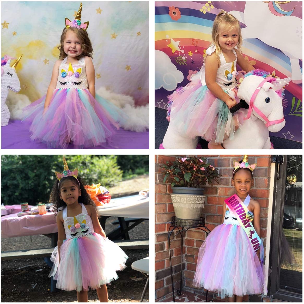 Tutu Dreams unicorn headband included for a complete dress-up look.
