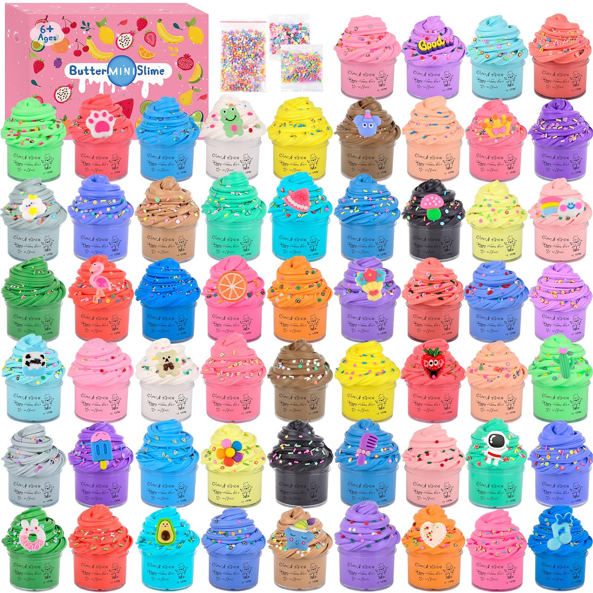 Tuupowana Butter Slime Kit 58-pack box display for creative play