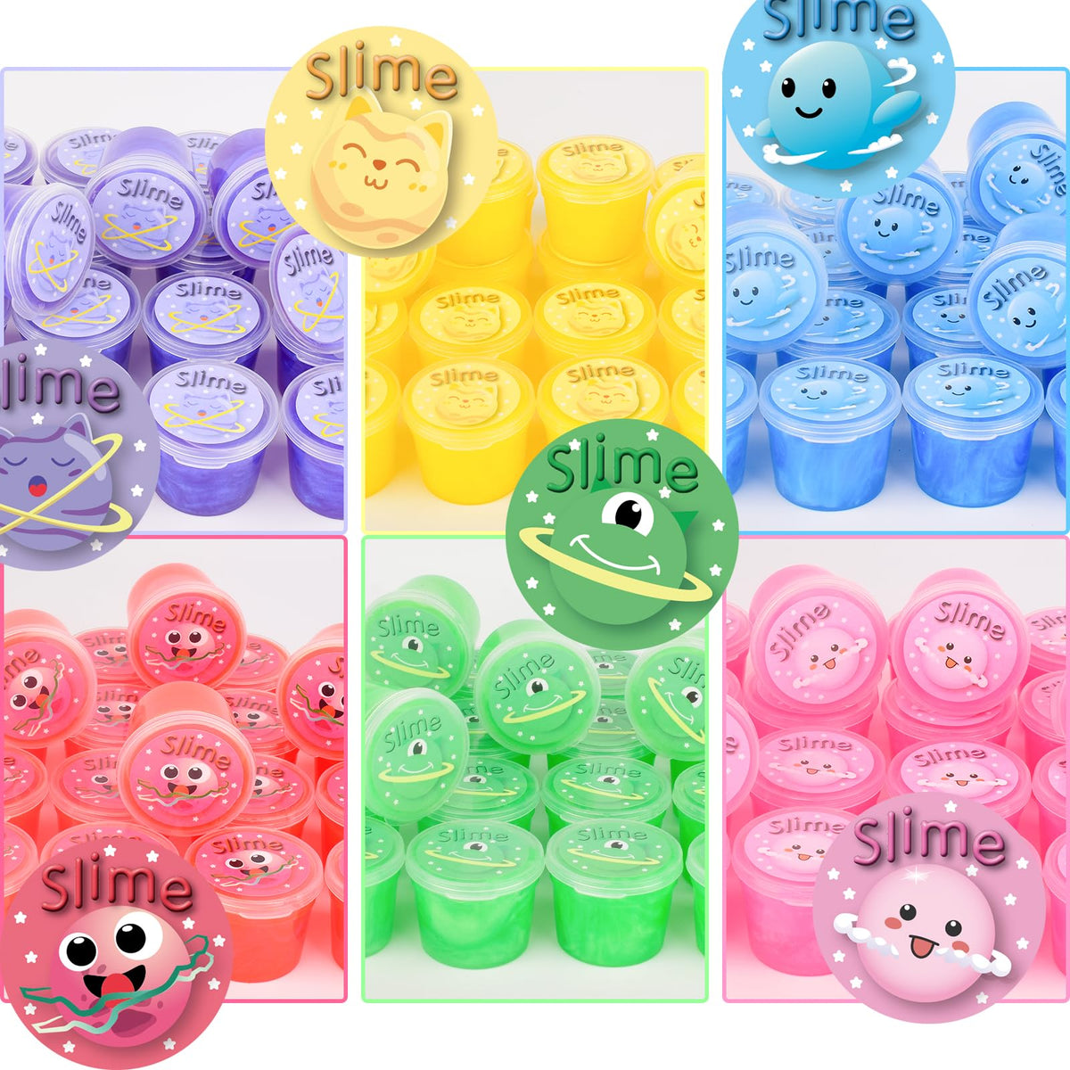 Tuupowana Galaxy slime stickers: galaxy-themed accents to customize each slime.