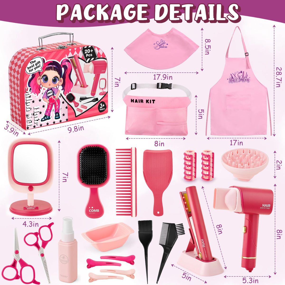TUZT Colorful hair clips and tools to mix and match hairstyles.