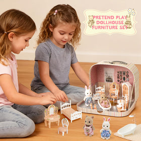 TUZT easy-open dollhouse design for guided play and quick tidy-up