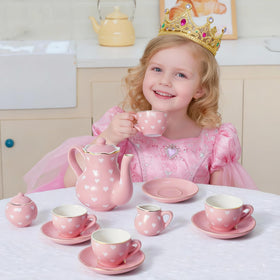 TUZT 13-piece set includes pot cups saucers and case for gifting