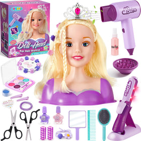 TUZT Hair Styling Doll Head Set offers immersive pretend styling for creative play.