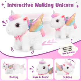 TUZT interactive unicorn walk neigh action demonstrates responsive motion for storytelling