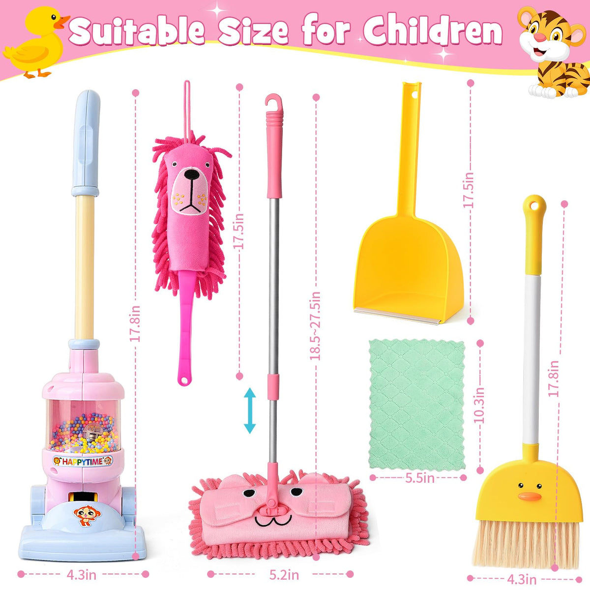 TUZT Durable ABS plastic construction ensures kid-friendly quality.
