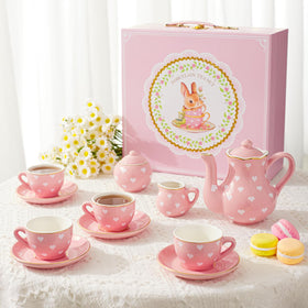 TUZT princess tea party setup ready for indoor or outdoor parties