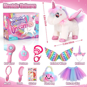 TUZT unicorn dress-up set featuring tutu and rainbow wings for imaginative fashion shows.