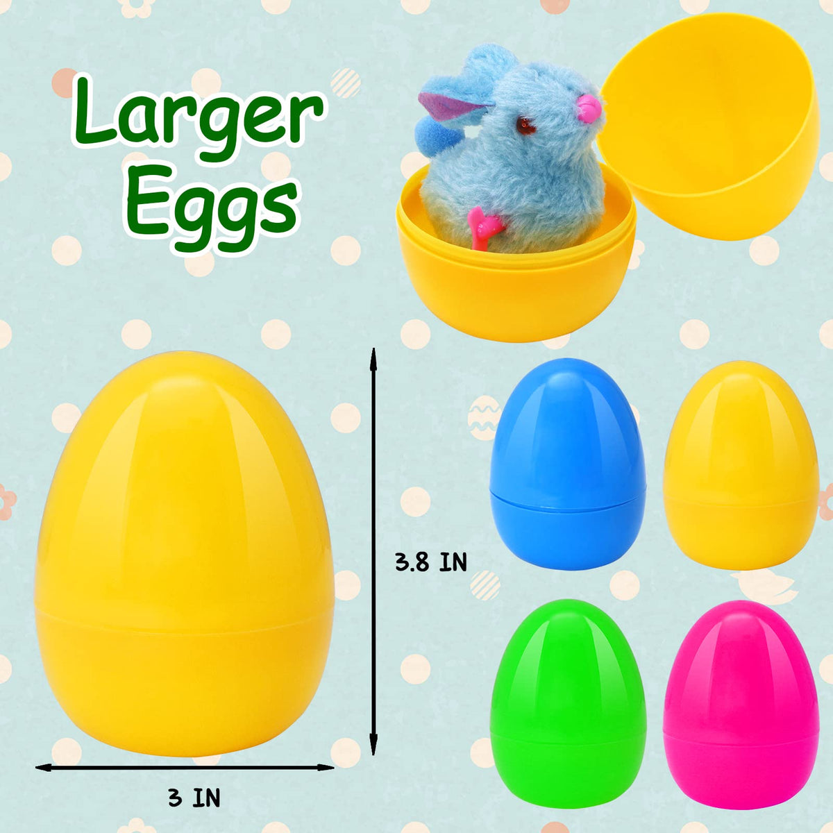 Tuzuaol bright Easter eggs designs with vivid colors
