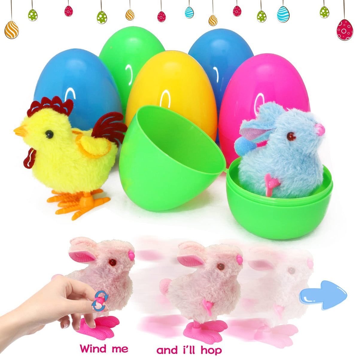 Tuzuaol wind-up toys on eggs provide battery-free fun