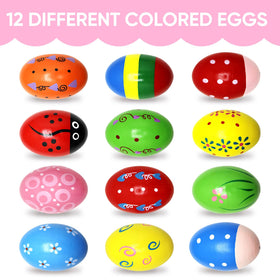 Tuzuaol wooden egg shakers with non-toxic paint for safe play