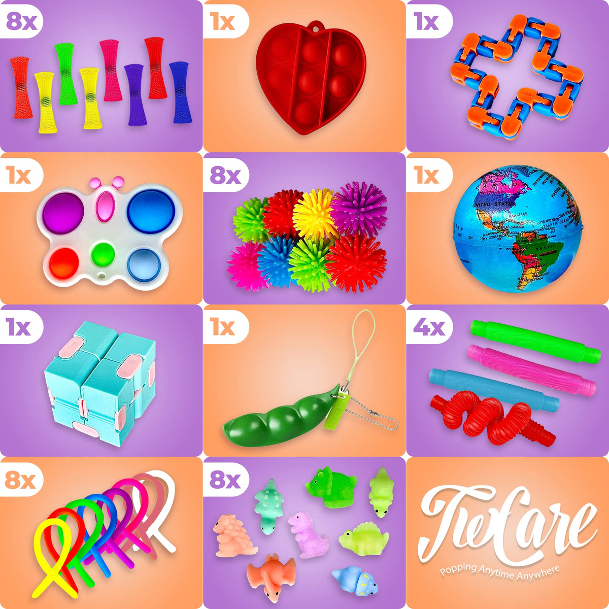 TwCare pop tubes illustrate pocket-sized fidget fun that helps focus during activities