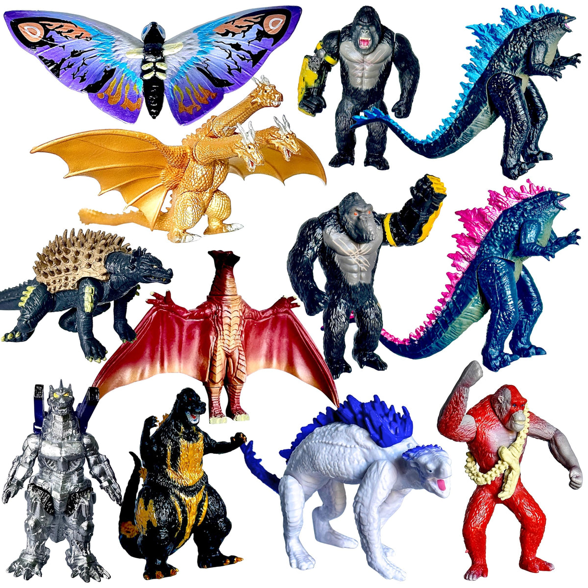 TwCare Godzilla x Kong action figures for vivid display and imaginative play.