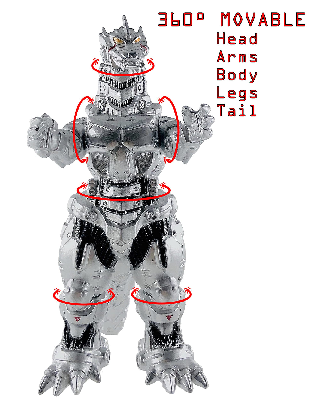 TwCare MechaGodzilla 6.3-inch figure with durable vinyl and precise detailing.