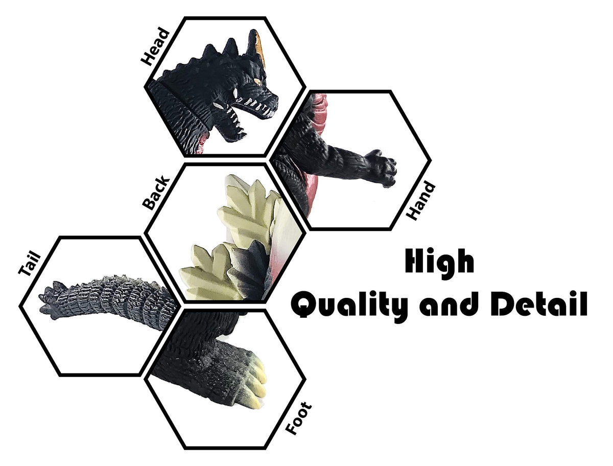 TwCare SpaceGodzilla disosaur movable joints enable dynamic posing.