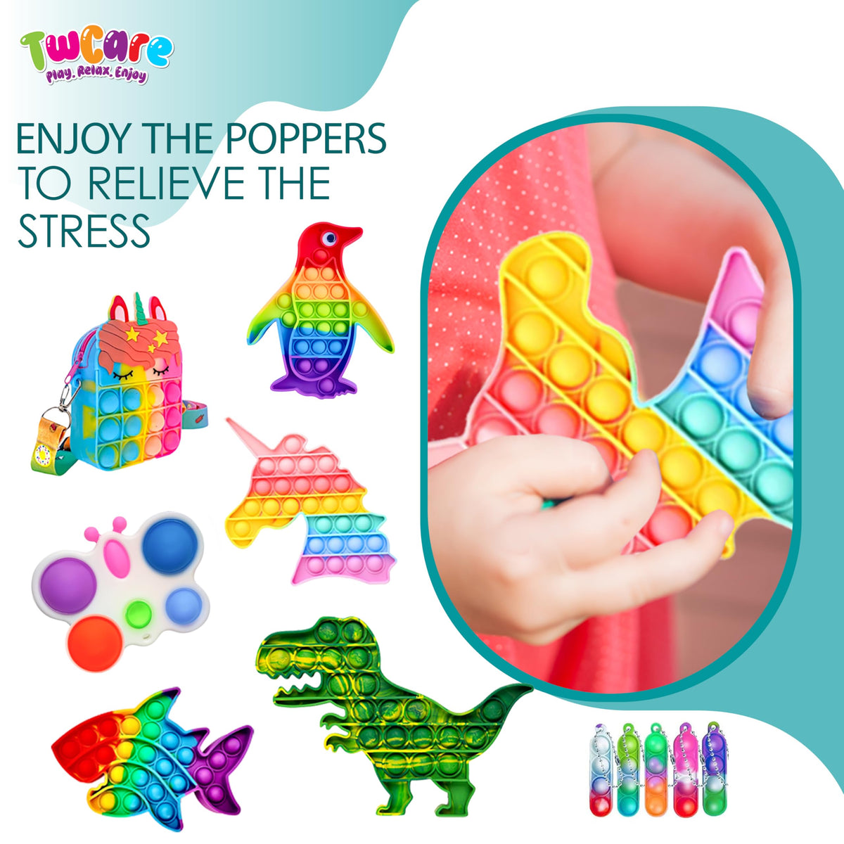 TwCare squishy balls with soft textures for soothing tactile play and focus