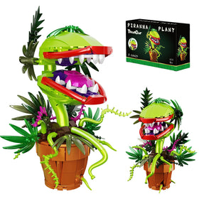 Tweandar Audrey II plant front view adds dramatic Halloween desk decor and conversation starter.