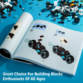 Tweandar TRON Legacy Building Set assembly blocks support precise building.