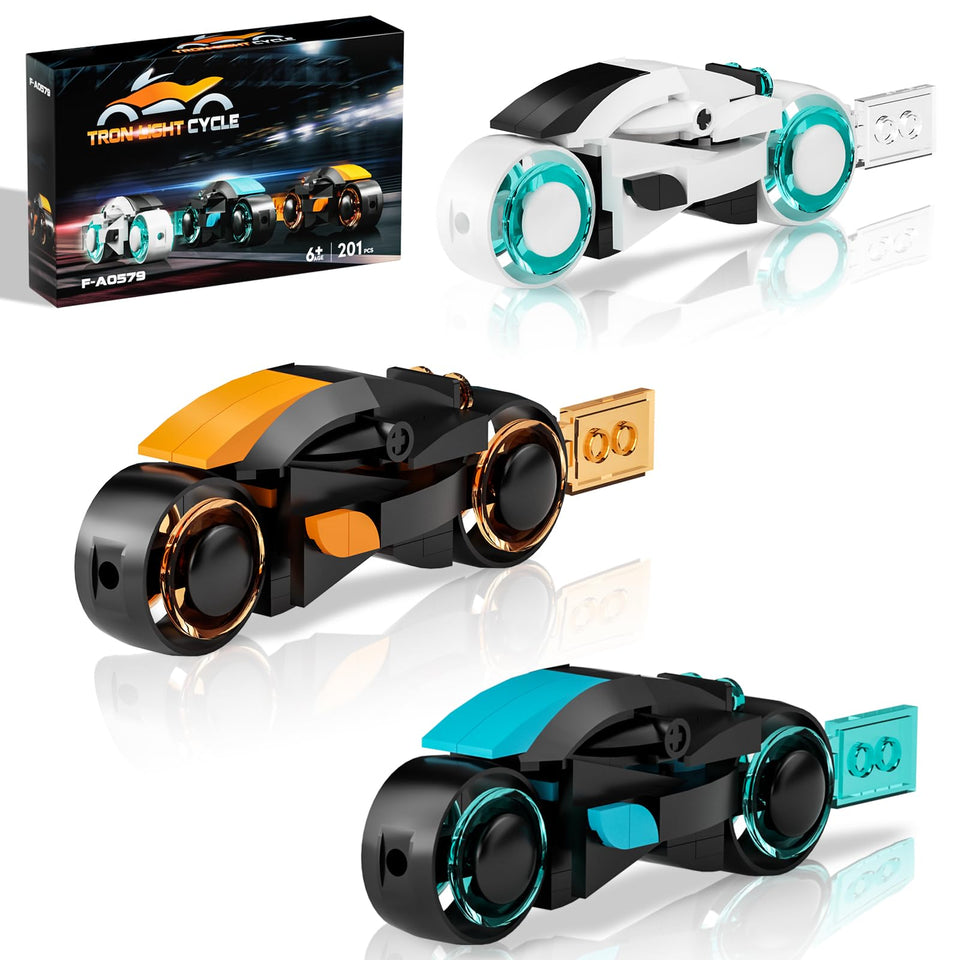 Tweandar TRON Legacy Building Set front view boosts imaginative play and collection.