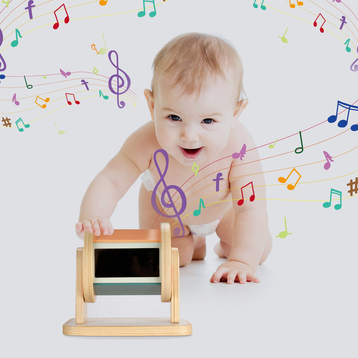 Twefex Montessori drum seated play mode supports fine motor practice.