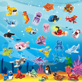 TWERF mini marine animals close-up highlights diverse sea creatures for creative learning