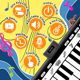 TWFRIC piano mat with 10 demos encourages creativity and expression