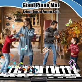 TWFRIC battery-powered mat runs on 4 AA for versatile play