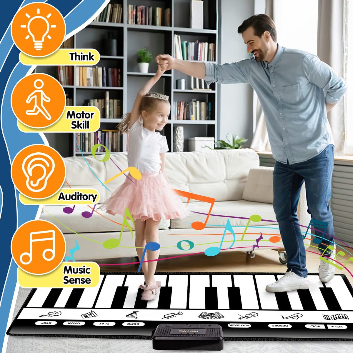 TWFRIC giant 71-inch dance floor invites group play and active fun