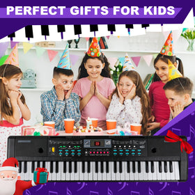 TWFRIC Kids Keyboard Piano 61 Keys Portable design for easy travel and play.