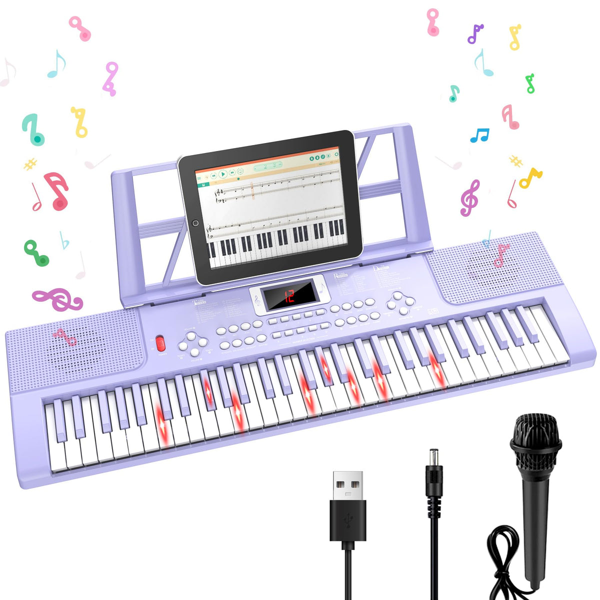 TWFRIC piano keyboard 61 keys teaching mode for kids learning music