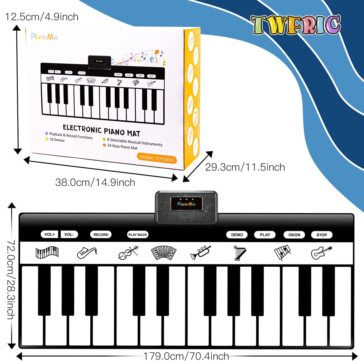 TWFRIC portable folded mat stores easily for on-the-go music sessions