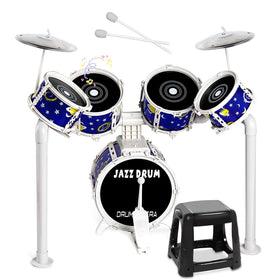 TWFRIC toy drum set with five drums on a stable stand for confident play