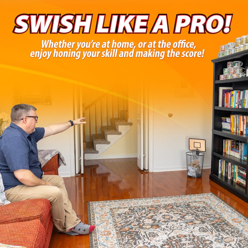 Twiddler Toys office trash can clip-on enables quick, satisfying tosses during breaks