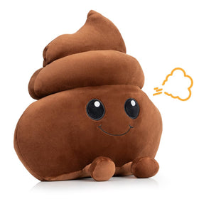 Twiddler Toys Poop Emoji Plush front view, cuddly 11-inch toy for hugs.