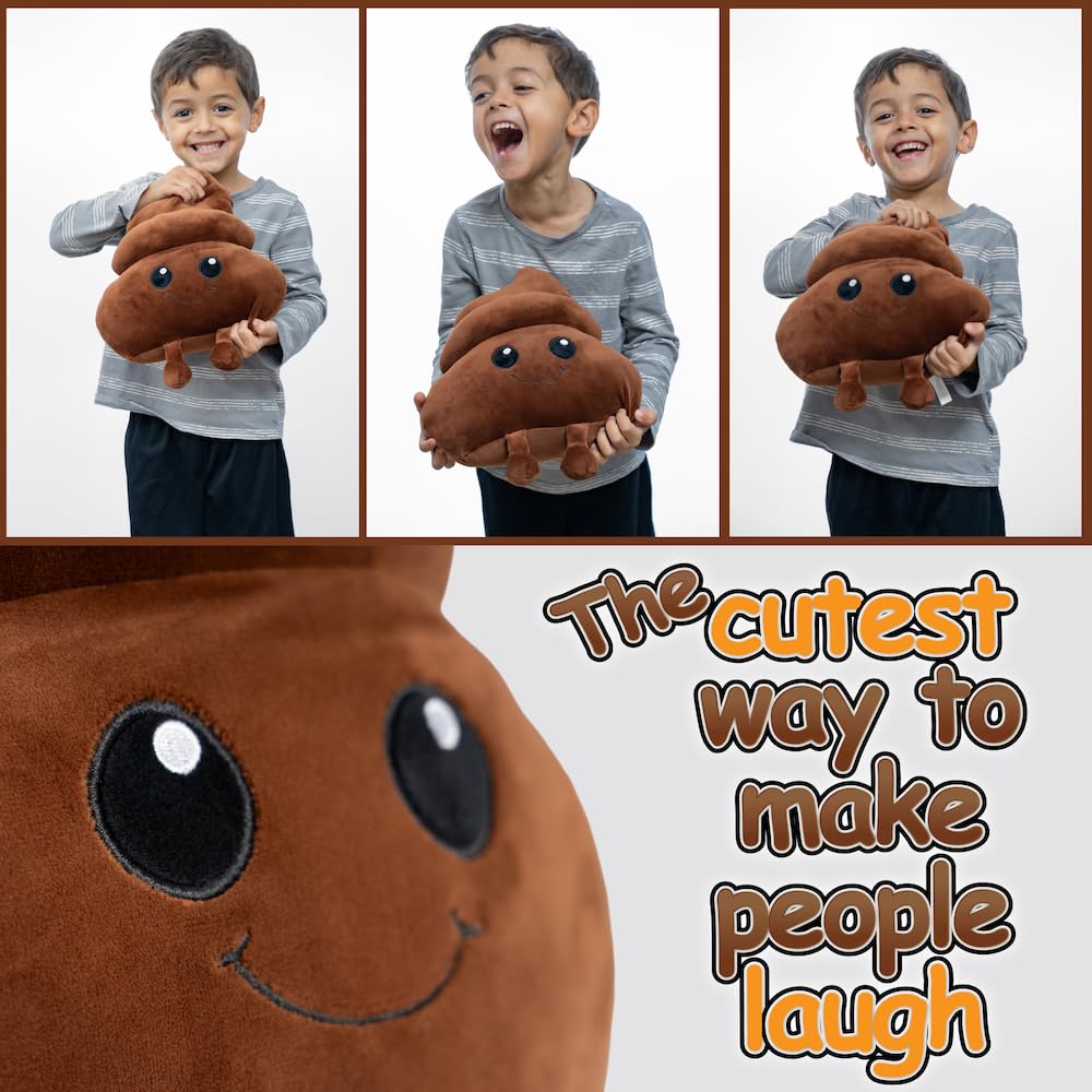 Twiddler Toys Poop Emoji Plush showing 20 fart sounds for endless laughs.