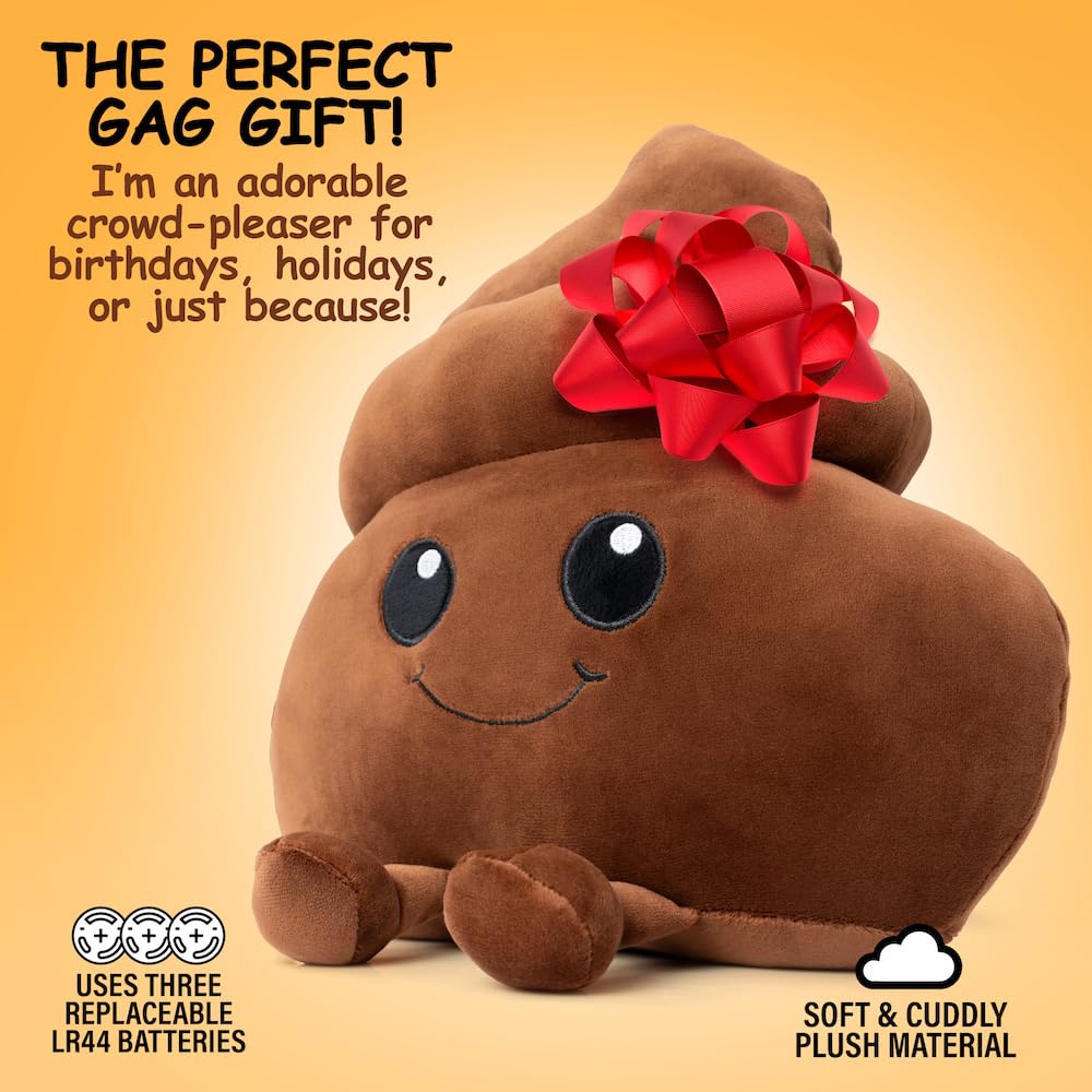 Twiddler Toys Poop Emoji Plush soft fleece texture for cozy handling.