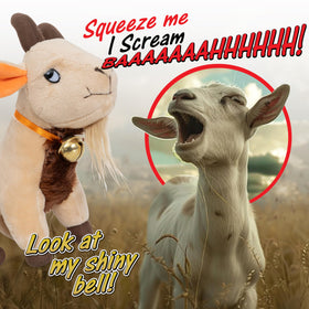 Twiddler Toys screaming goat soft plush invites squeezing and cuddling moments.