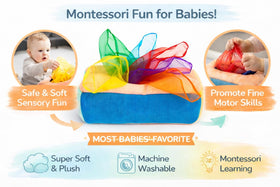 Twiddler Toys textured fabrics boost tactile exploration during playtime.