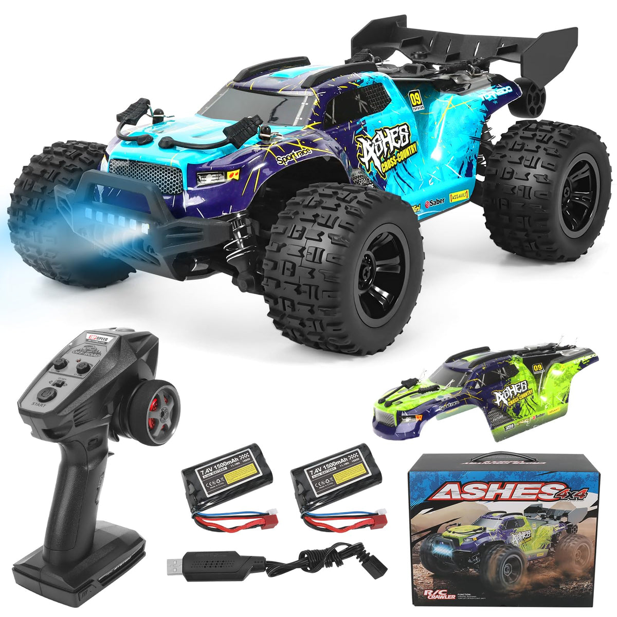 TWIKOMI 1:18 scale off-road truck front view for rugged outdoor driving.