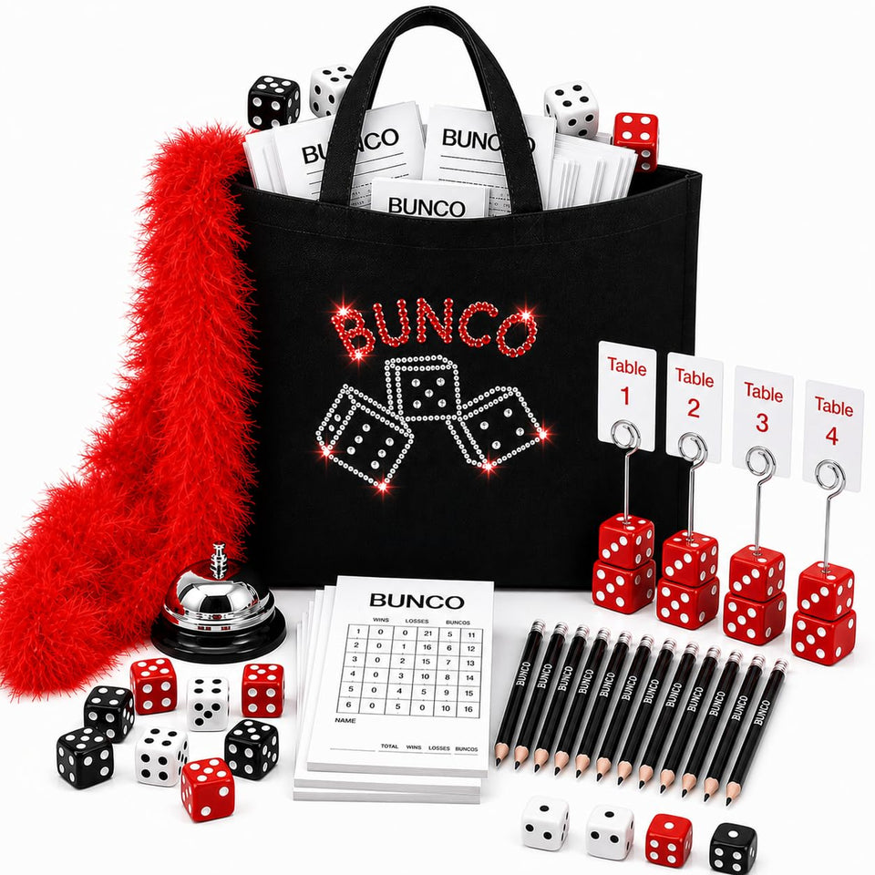 Twilight Bunco Events tote with crystal design for elegant game night transport