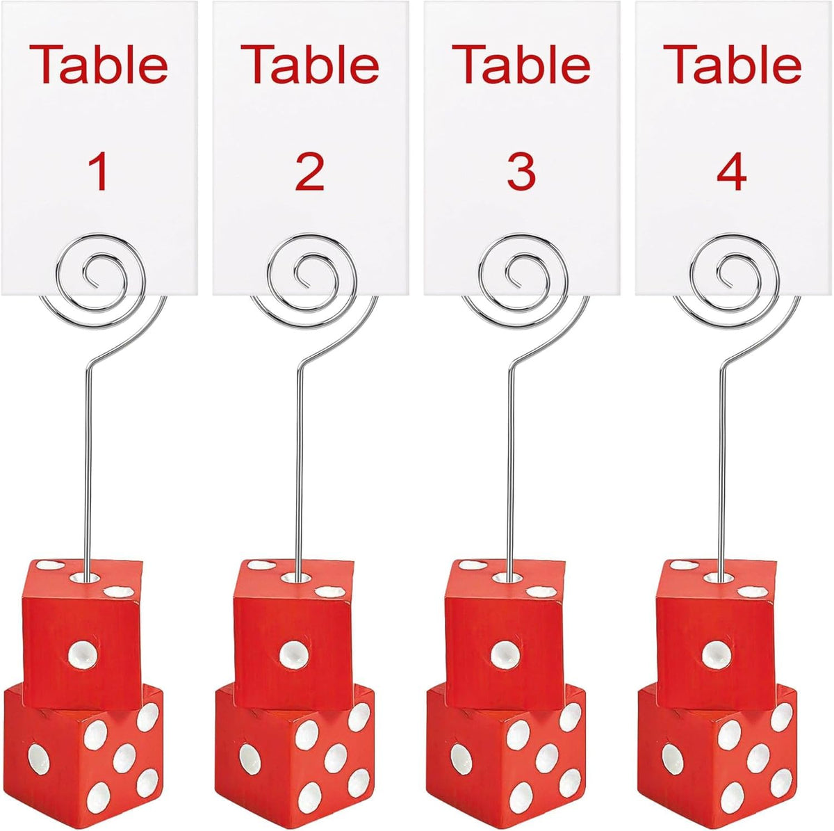 Twilight Bunco table number stands organize four rotating tables smoothly