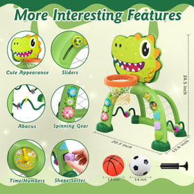 Twinkoo Dinosaur Hoop animal sound buttons teach animals through engaging sounds.