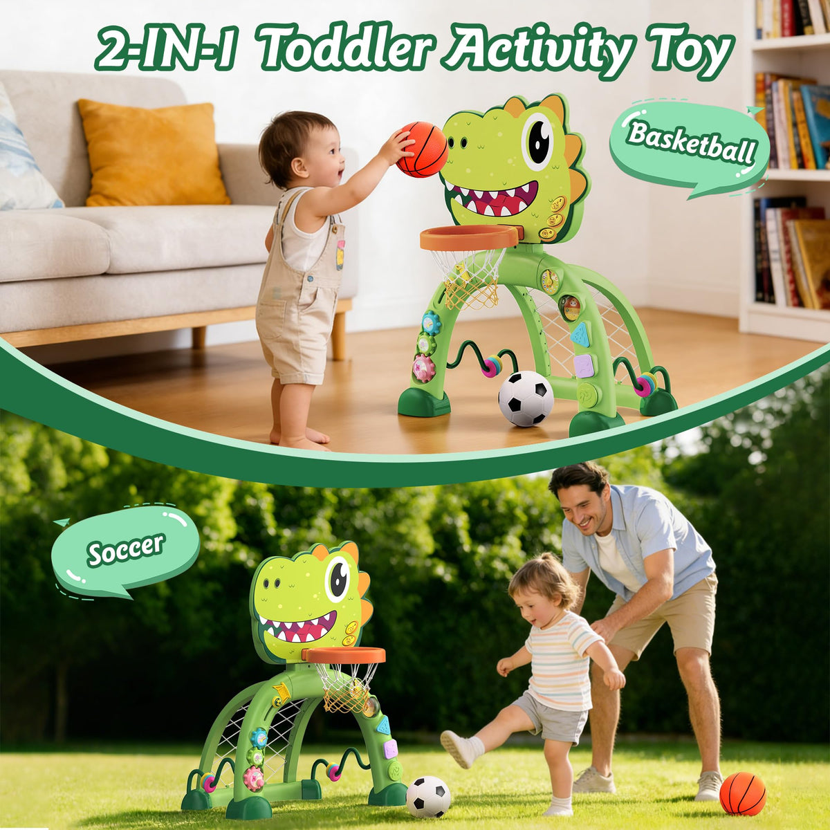 Twinkoo Dinosaur Hoop easy 3-minute setup for indoor or outdoor play.